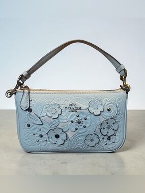 Coach 2017 Nolita Tea Rose Studded Light Blue Shoulder Bag